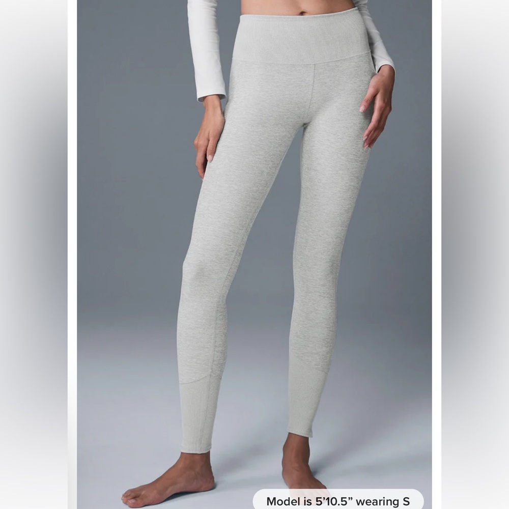 Alo Yoga High Waist Alosoft Lounge Leggings Light Green Women’s Size Small